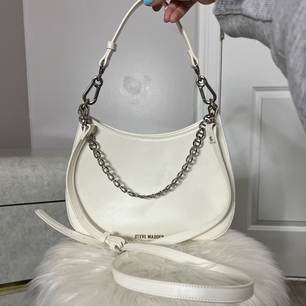 STEVE MADDEN WHITE HANDBAG OR SHOULDER BAG